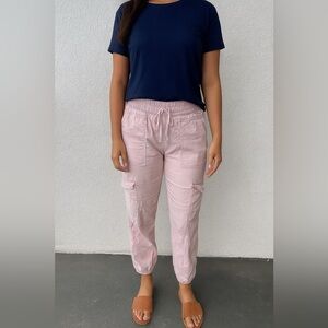 MAX JEANS - Pink Cargo Jogger Pants‎